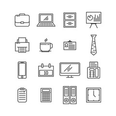 Office icon set vector