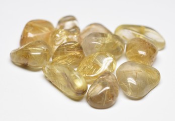 Rutile Quartz tumbled gemstones