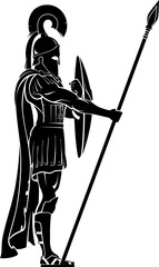 Greek Hoplite Guard, Side Veiw