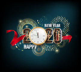 Fototapeta premium Happy New Year 2020, merry christmas. Happy Chinese New Year 2020 year of the rat