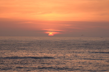 sunset over the sea