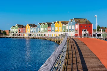 Foto auf Acrylglas Modern Multi Colored houses in Houten Netherlands © allard1