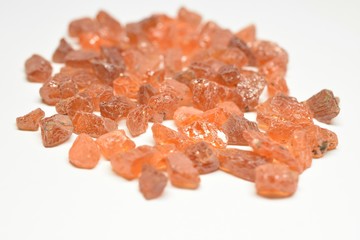 Spessartine garnet raw gemstones