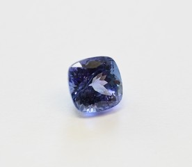 Tanzanite facet cut gemstone