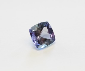 Tanzanite facet cut gemstone