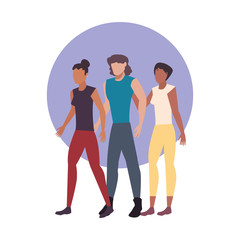 people team work icon vector ilustration