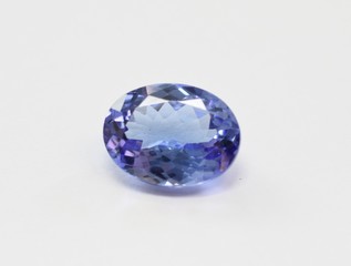 Tanzanite facet cut gemstone