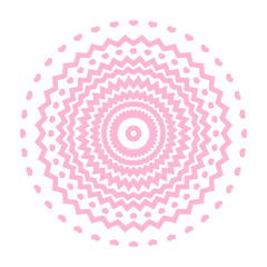 Abstract mandala isolated on white background Vector illustration.