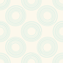 Abstract seamless pattern of circles, rings. Vector illustration. 