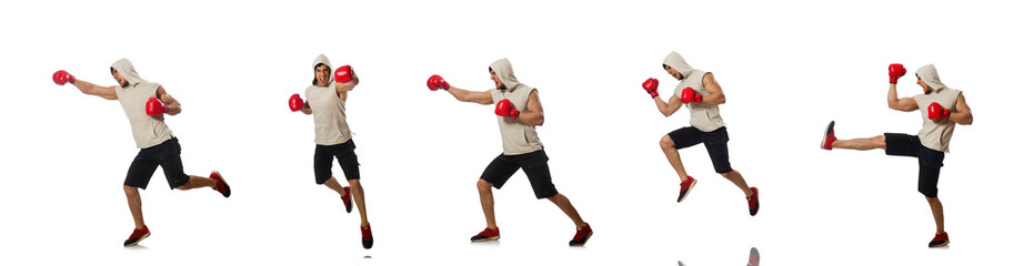 Boxing concept with young sportsman