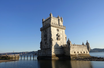 Fototapeta na wymiar Lisbon, Portugal Beautiful Belem Tower