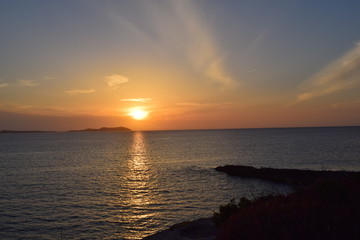 puesta de sol en san antonio, ibiza. Café del mar