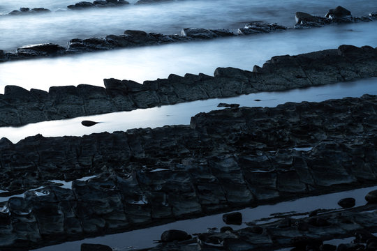 Ogre's Washboard, Aoshima, Miyazaki, Japan ( 鬼の洗濯板、青島、宮崎 )