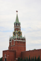 Fototapeta na wymiar Kremlin tower on Red Square in Moscow, Russia 