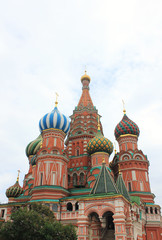 Fototapeta na wymiar Saint Basil's Cathedral (Cathedral of Vasily the Blessed) architecture on Red Square in Moscow, Russia 