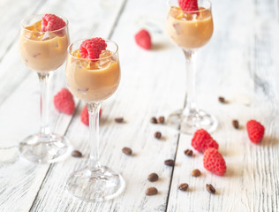 Three Glasses Of Irish Cream Liqueur