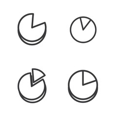 Set of diagram icon with line design