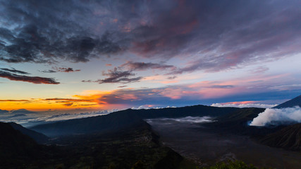 Beautiful Sunrise in Bromo Tengger Semeru National Park