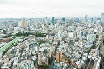 Cityscape of Tokyo, the most busiest city in Japan and Asia.
