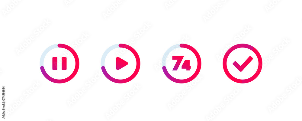 Poster progress bar, vector elements for web