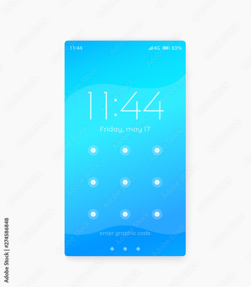 Poster phone lock screen, ui design