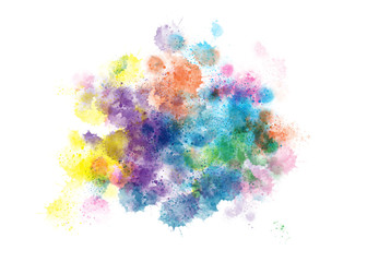 Abstract watercolor brush spatter bot digital art painting soft focus for texture background