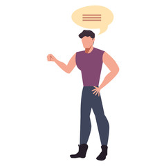 man character male talk bubble