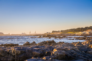 Coast and beach of Porto, Portugal