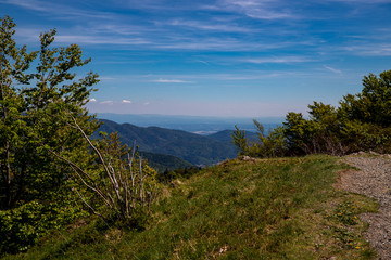 Blick ins Rheintal vom Elsässer Belchen