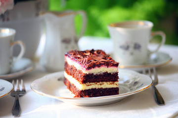 Layered chocolate cake