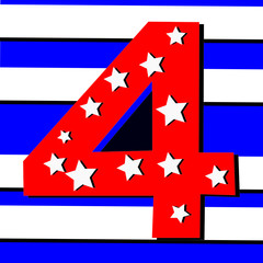 flag of usa 4th 