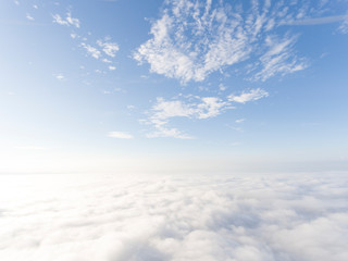 Sunrise above cloudsมSunrise over the clouds, photos from drones