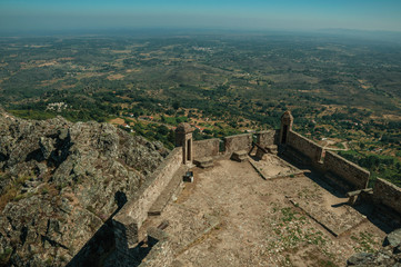 Stone walls and watchtowers at the Marvao Castle
