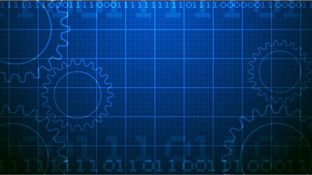 sfondo, ingranaggi, ingranaggio, video, 4k, codice binario, informatica