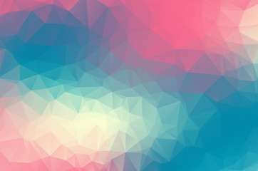 Obraz premium Light red purple blue Low poly crystal background. Polygon design pattern. Low poly vector illustration, low polygon background.