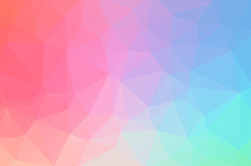 Obraz premium Light soft color pink purple and blue Low poly crystal background. Polygon design pattern. Low poly vector illustration, low polygon background.