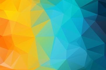 Obraz premium Light colorful Low poly crystal background. Polygon design pattern. Low poly vector illustration, low polygon background.