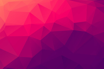 Obraz premium Purple pink red Low poly crystal background. Polygon design pattern. Low poly vector illustration, low polygon background.