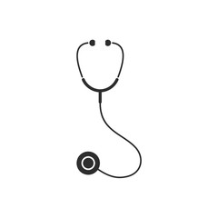 Stethoscope icon template black color editable. Stethoscope symbol Flat vector sign isolated on white background. Simple logo vector illustration for graphic and web design.