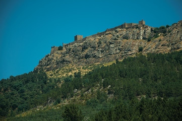 Marvao village on top of tall crag