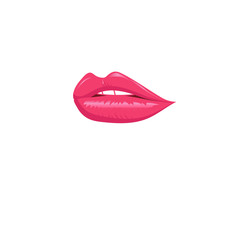 Vector symbol pink bright lips