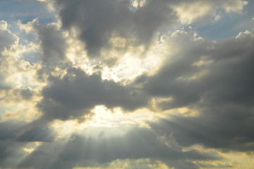 The sky is full of clouds