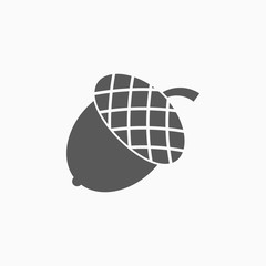 acorn icon, oak vector