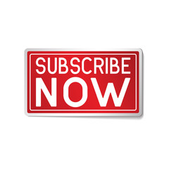 subscribe button label on white background. vector illustration