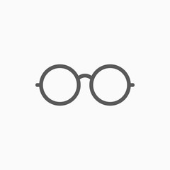 glasses icon, eyeglasses vector