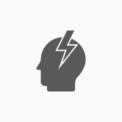 headache icon, headache vector
