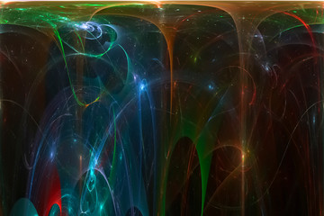 abstract digital fractal fantasy design background glowing