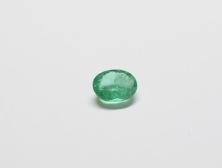 Emerald facet cut gemstone