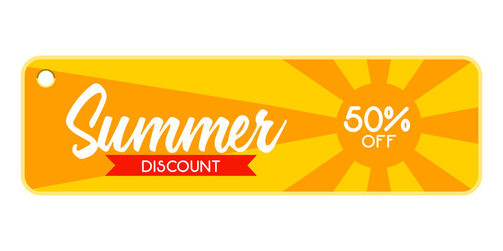 Isolated colored summer sale label - Vector illustration
