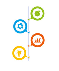 set of speech bubbles infographics icons